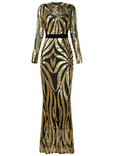 Geometric Sequin Cutout Cocktail Dress